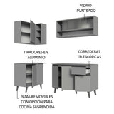 Cocina Integrale Esquinera 265 cm Gris Nice Madesa 02