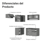 Cocina Integral 325 cm sin Patas Gris Nice