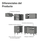 Cocina Integrale Esquinera 325 cm Gris Nice Madesa 06