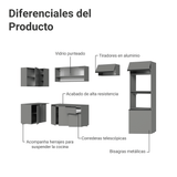 Cocina Integral 385 cm sin Patas Gris Nice