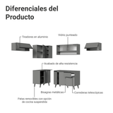 Cocina Integrale Esquinera 405cm Gris Nice Madesa 05