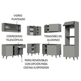 Cocina Integrale Esquinera 445cm Gris Nice Madesa 02