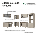 Cocina Integrale Esquinera 445cm Crema Nice Madesa 02
