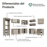 Cocina Integrale Esquinera 465 cm Crema Nice Madesa 01