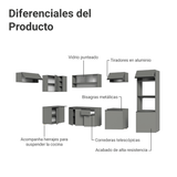 Cocina Integral 465 cm sin Patas Gris Nice 02