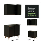 Cocina Integral Esquinera 382cm Reims Negro 02