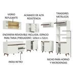 Cocina Integral de Esquina 402cm Blanco Reims 01