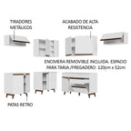 Cocina Integral de Esquina 402cm Blanco Reims 03