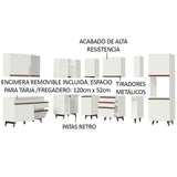 Cocina Integral Esquinera 437cm Blanco Reims Madesa 01