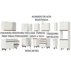 Cocina Integral Esquinera 437cm Blanco Reims Madesa 01