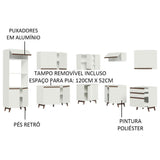 Cocina Integral Esquinera 462cm Blanco Reims 01