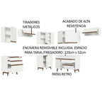 Cocina Integral Esquinera 462cm Reims Blanco 03