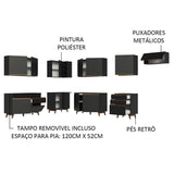 Cocina Integral Esquinera 512cm Reims Negro 01