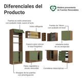 Cocina Integral Esquinera 399 cm Marrón/Verde Vik Madesa 02