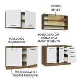 Cocina Integral 240 x 60 cm Marrón/Blanco Agata 01