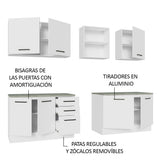 Cocina Integral 240 cm x 60 cm Blanco Agata 02