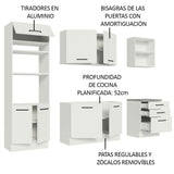 Cocina Integral 250cm Blanco Agata 01