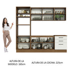 Cocina Integral 250 cm Con Mueble para Horno Marrón/Blanco Agata Madesa