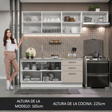 Cocina Integral 260cm Blanco/Crema Agata 02