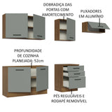Cocina Integral 260cm Marrón/Gris Agata 02