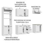 Cocina Integral 270 cm Blanco Agata Madesa
