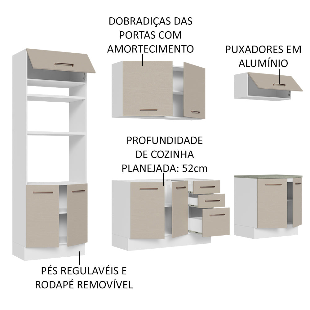 Ripley - Mueble de Cocina Integral Agata 270 cm - Con Encimera