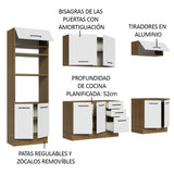 Cocina Integral 270cm Marrón/Blanco Agata 01