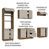 Cocina Integral 270cm Marrón/Crema Agata 01