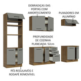 Cocina Integral 270cm Marrón/Gris Agata 01