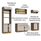 Cocina Integral 270 cm Marrón/Crema Agata Madesa