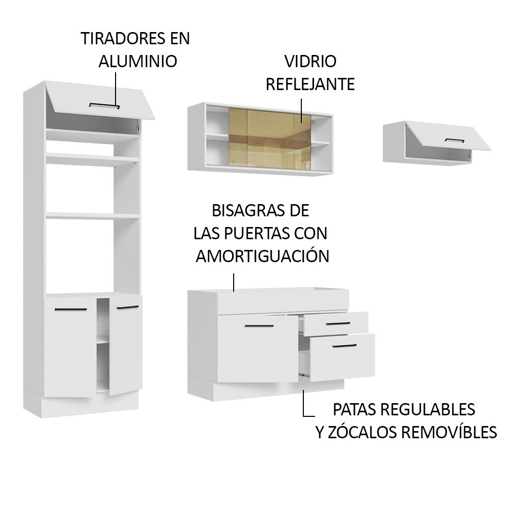 Cocina Integral 270cm Blanco Agata 04