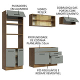 Cocina Integral 270cm Marrón/Gris Agata 04