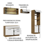 Cocina Integral 270 cm Marrón/Blanco Agata Madesa