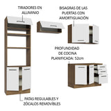 Cocina Integral 270cm Marrón/Blanco Agata 07