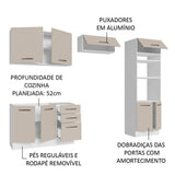 Cocina Integral 270cm Blanco/Crema Agata Madesa 08