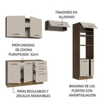 Cocina Integral 270 cm Marrón/Crema Agata Madesa
