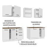 Cocina Integral 270 x 60 cm Blanco/Marrón Agata 09