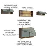 Cocina Integral 280cm Marrón/Gris Agata 01