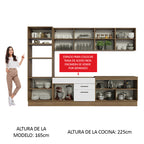 Cocina Integral 310 cm Con Mueble para Horno Marrón/Blanco Agata Madesa