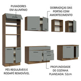Cocina Integral 310cm Marrón/Gris Agata 02