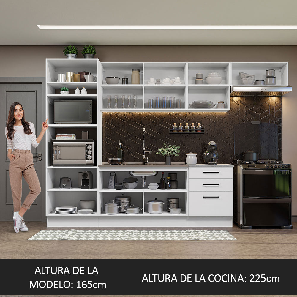Cocina Integral 330cm Blanco Agata 01