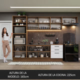Cocina Integral 330cm Marrón/Blanco Agata 01