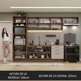 Cocina Integral 330cm Marrón/Crema Agata 01