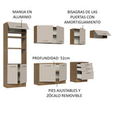Cocina Integral 330cm Marrón/Crema Agata 01