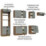 Cocina Integral 330cm Marrón/Gris Agata 01