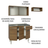 Cocina Compacta 165cm con Fregadero Marrón Emilly 05