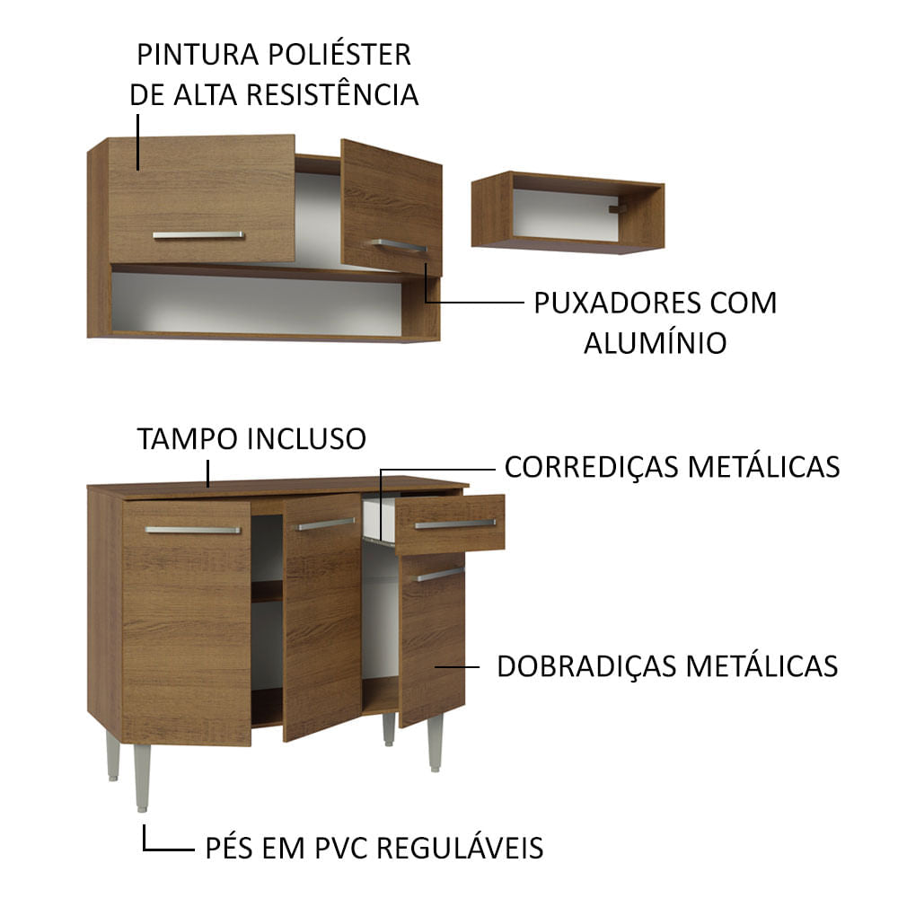 Cocina Integral Emilly 165cm 07