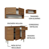 Cocina Integral 165cm con Encimera Marrón/Negro Emilly Madesa 08