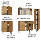 Cocina Compacta 201 cm 11 Puertas 1 Cajón Marrón Emilly Madesa 02