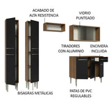 Cocina Integral 229cm Marrón Marrón/Negro Emilly 05